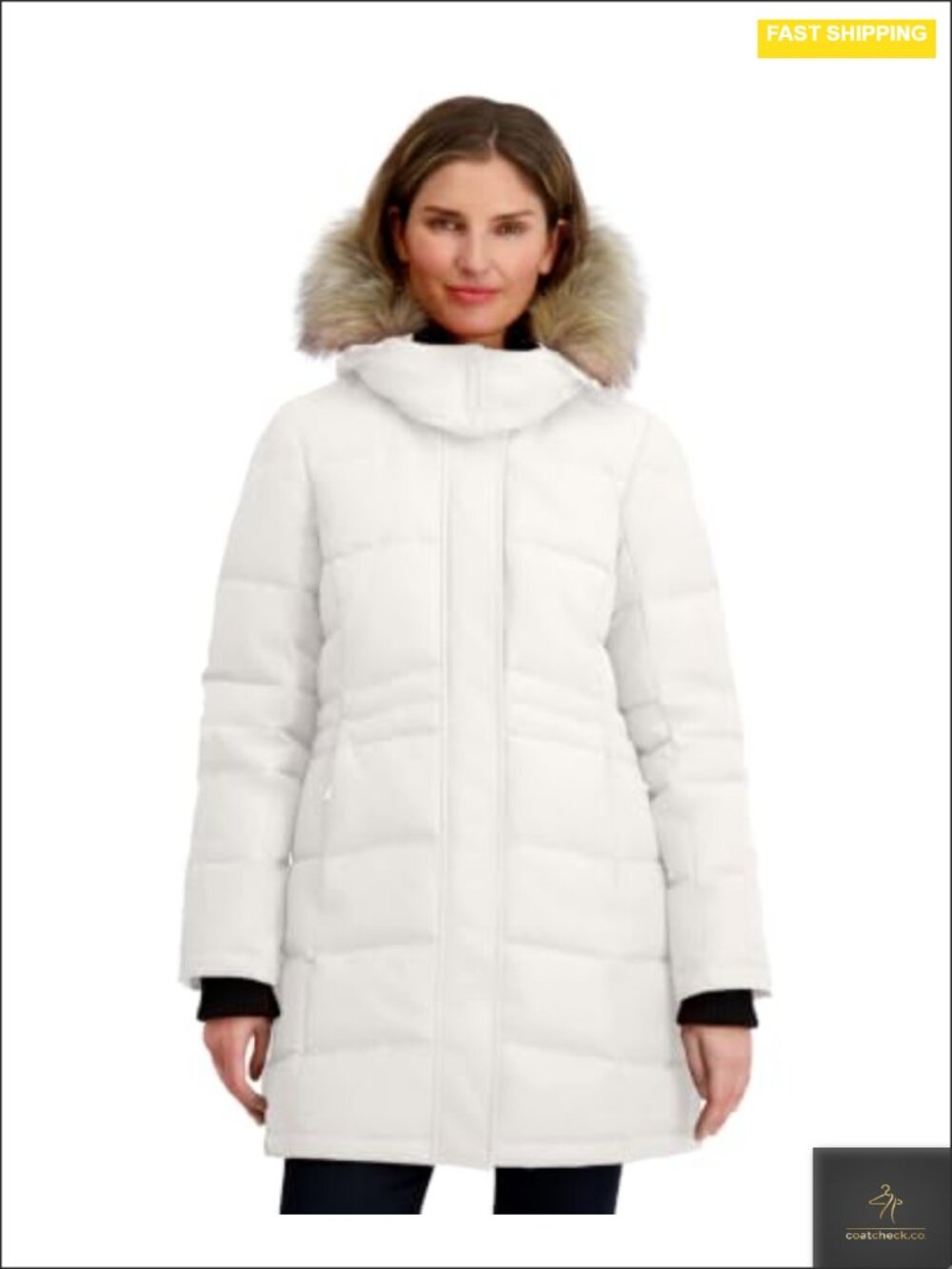 Heavyweight Puffer Jacket with Detachable Faux Fur Hood (No Color)